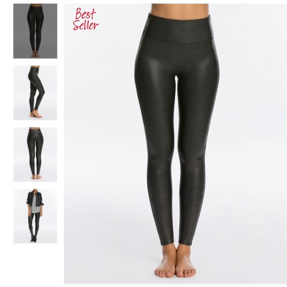 SPANX Pants - Spanx Faux Leather Leggings Size S Regular Length
